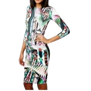 River Island Women's Multicolored Midi LongSleeve Dress Size 6